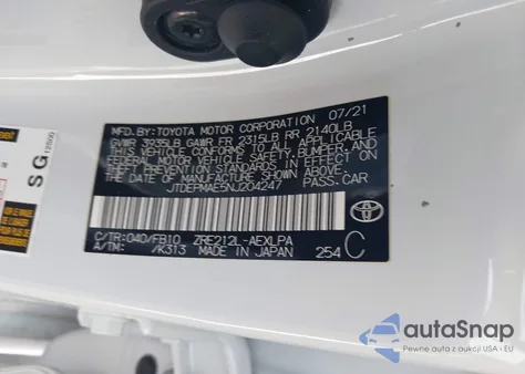 2022 Toyota Corolla Le from USA, damaged, VIN JTDEPMAE5NJ204247